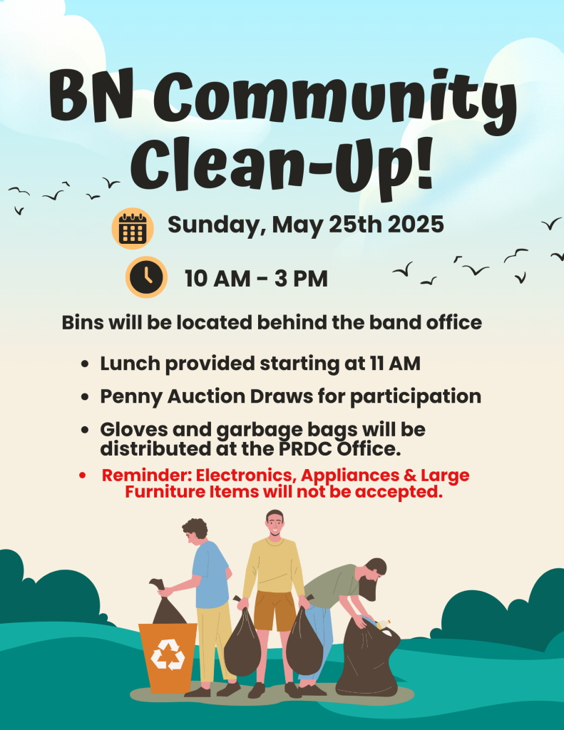 Poster advertising 2025 Community Clean Up.